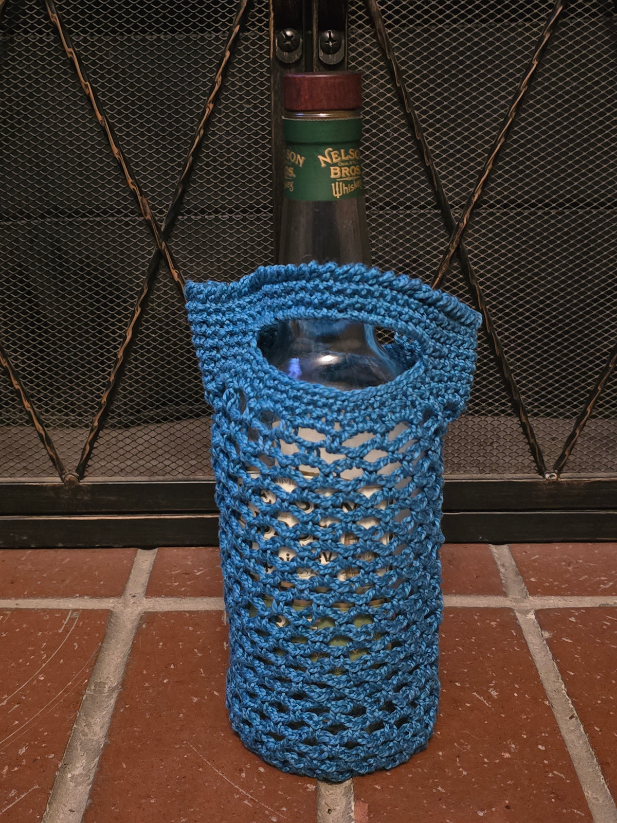 Beverage Bottle Bag - Denim Blue