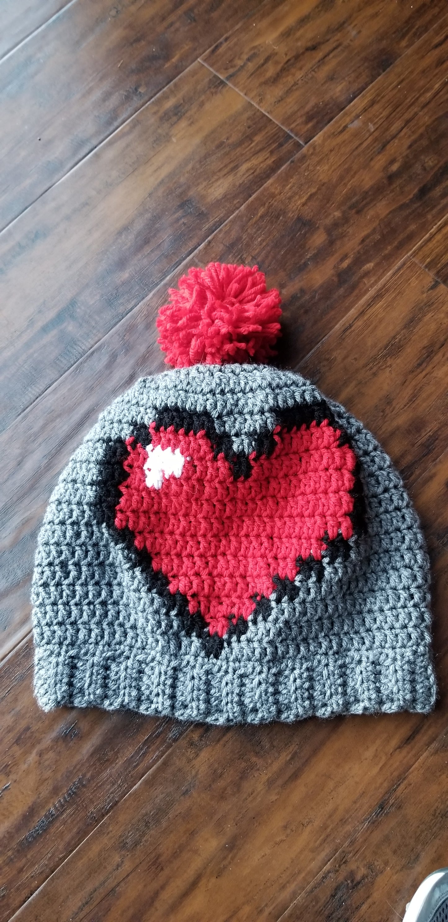 8-Bit Heart Beanie