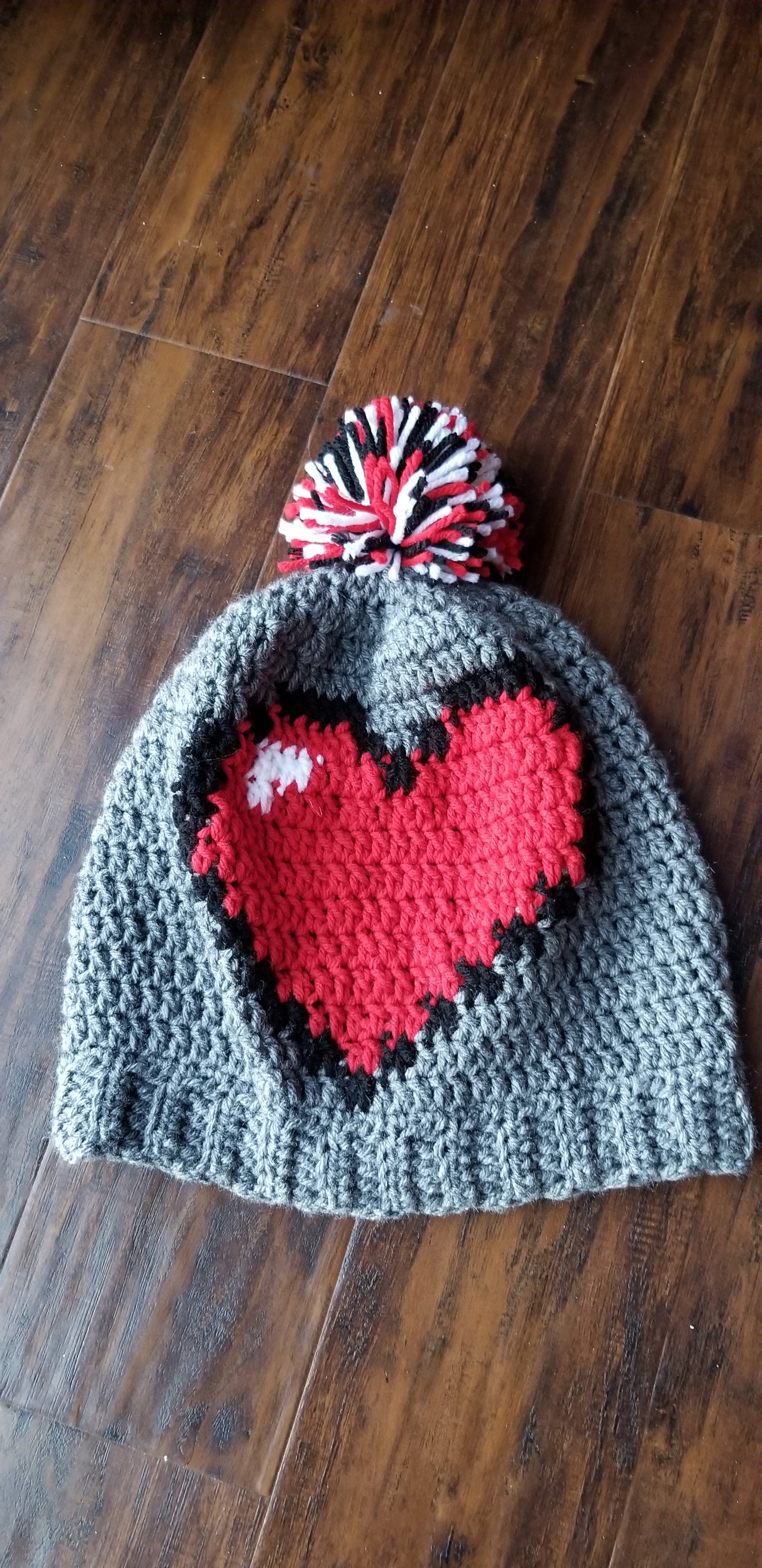8-Bit Heart Beanie