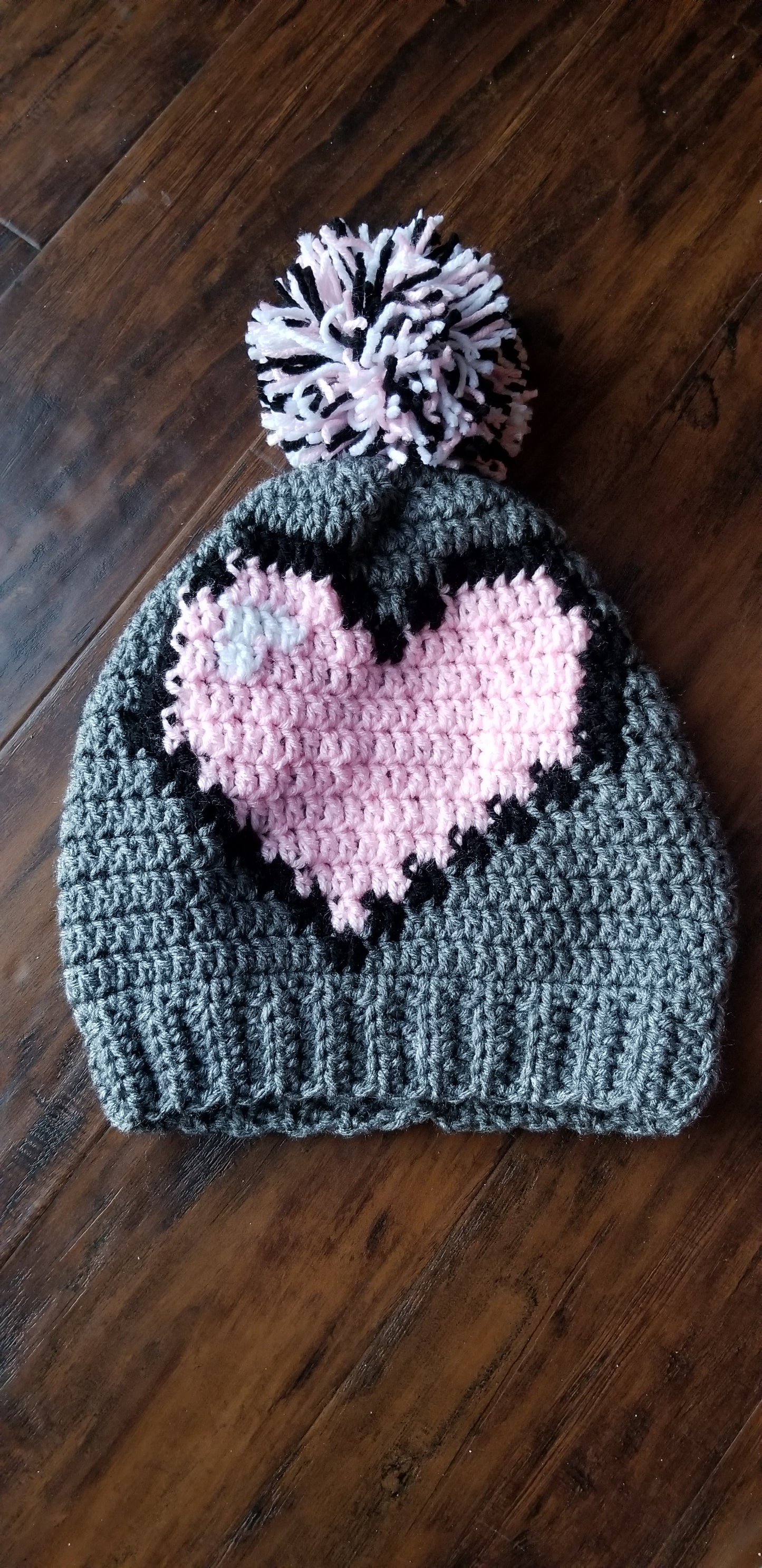 8-Bit Heart Beanie