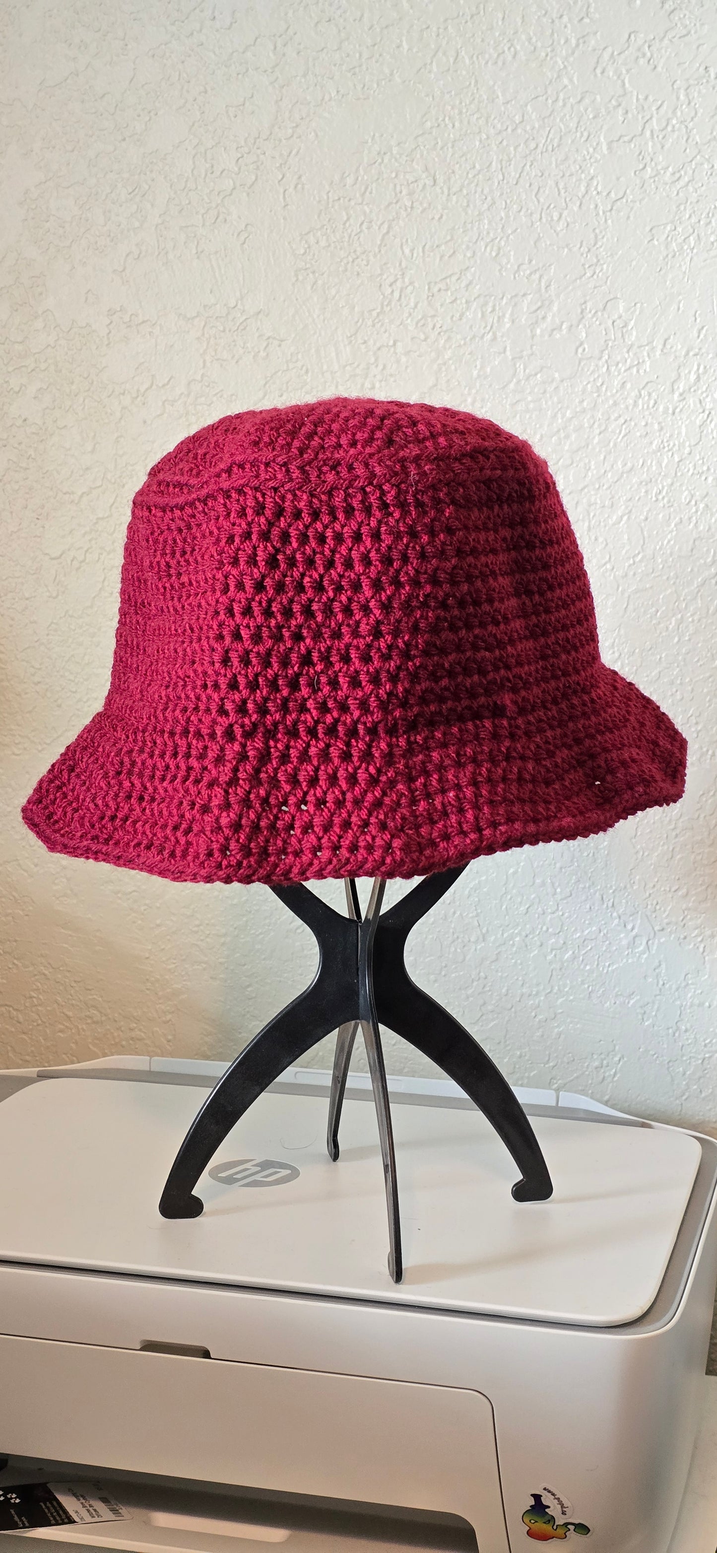 Solid Color Crochet Bucket Hat