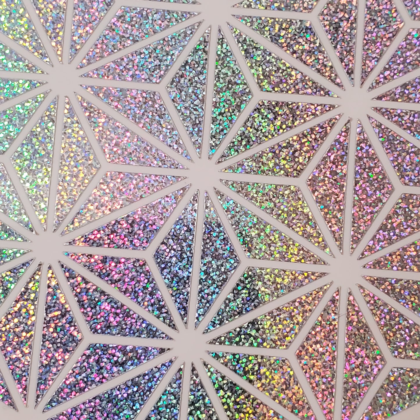Rainbow Geometric Tile Coaster
