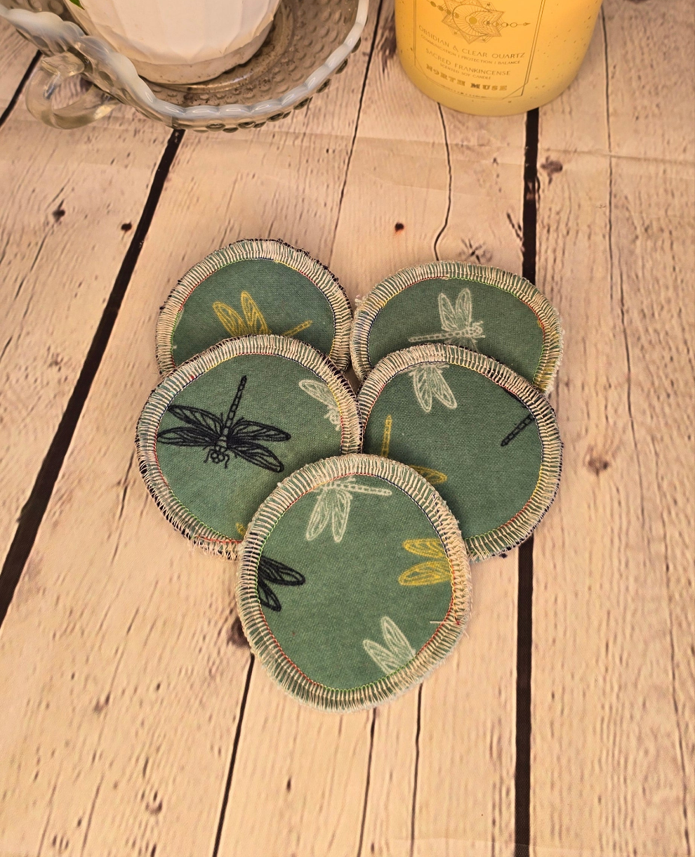 Reusable Cotton Rounds - Dragonfly