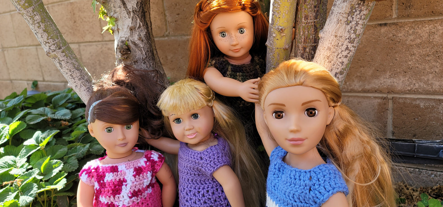 18"  Doll Dress in Lavender