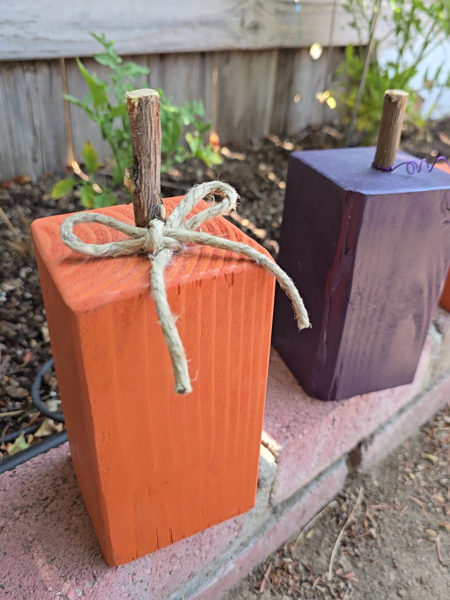 Wooden Pumpkins - Orange
