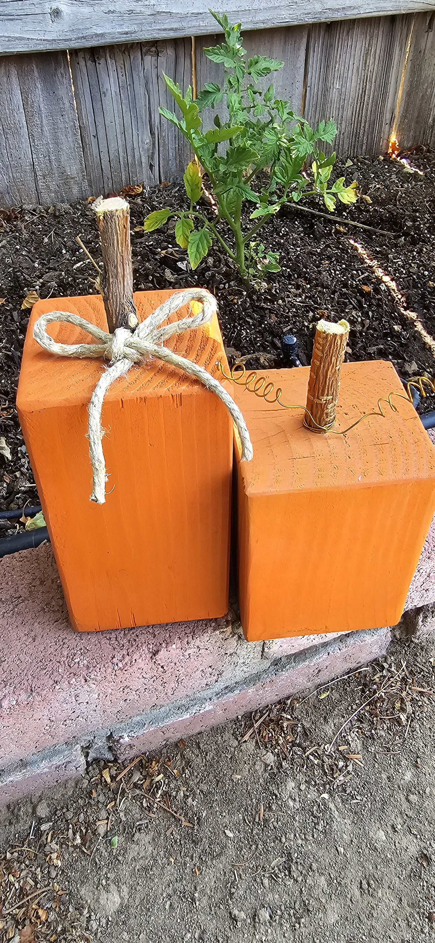 Wooden Pumpkins - Orange
