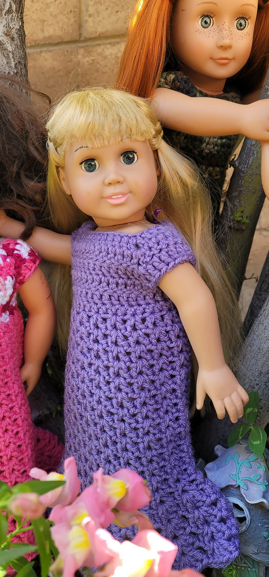 18"  Doll Dress in Lavender