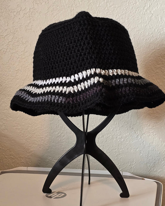Striped Crochet Bucket Hat - Stripe 1