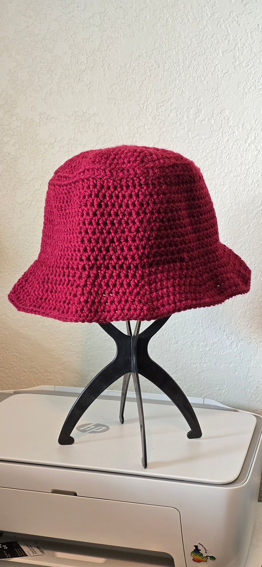 Solid Color Crochet Bucket Hat