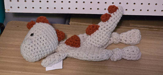 Ivory Dino Lovey — Classic Crochet Edition