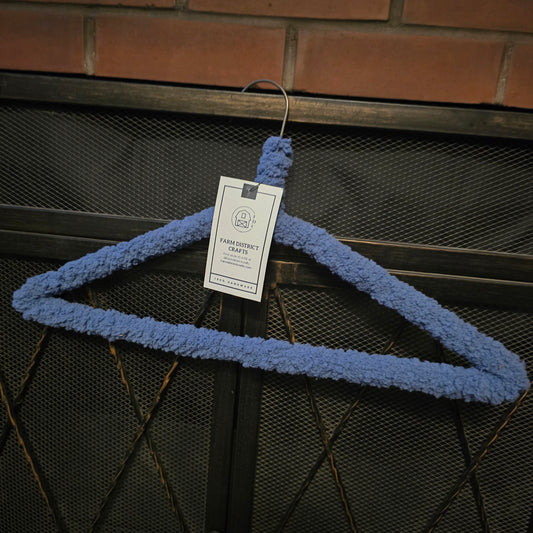 Yarn-Wrapped Hanger - Periwinkle
