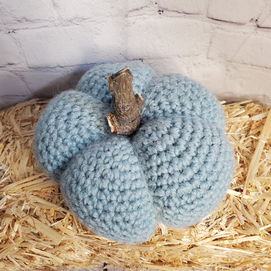 Rustic Pumpkin in Blue Alpaca