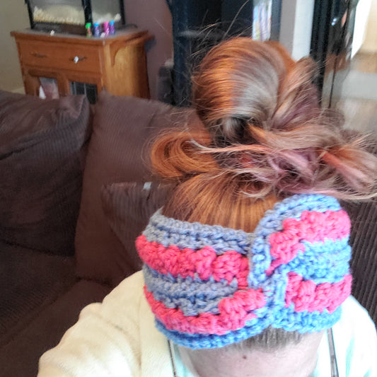 Twisted Butterfly Ear Warmer - Cornflower