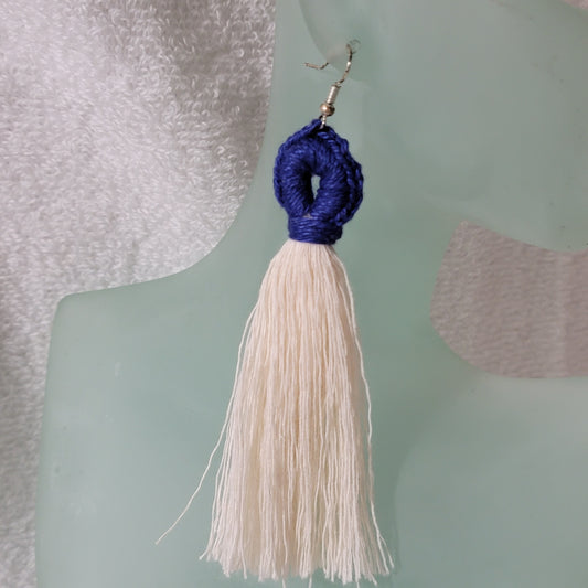Navy Crafty Loop Boho Earrings
