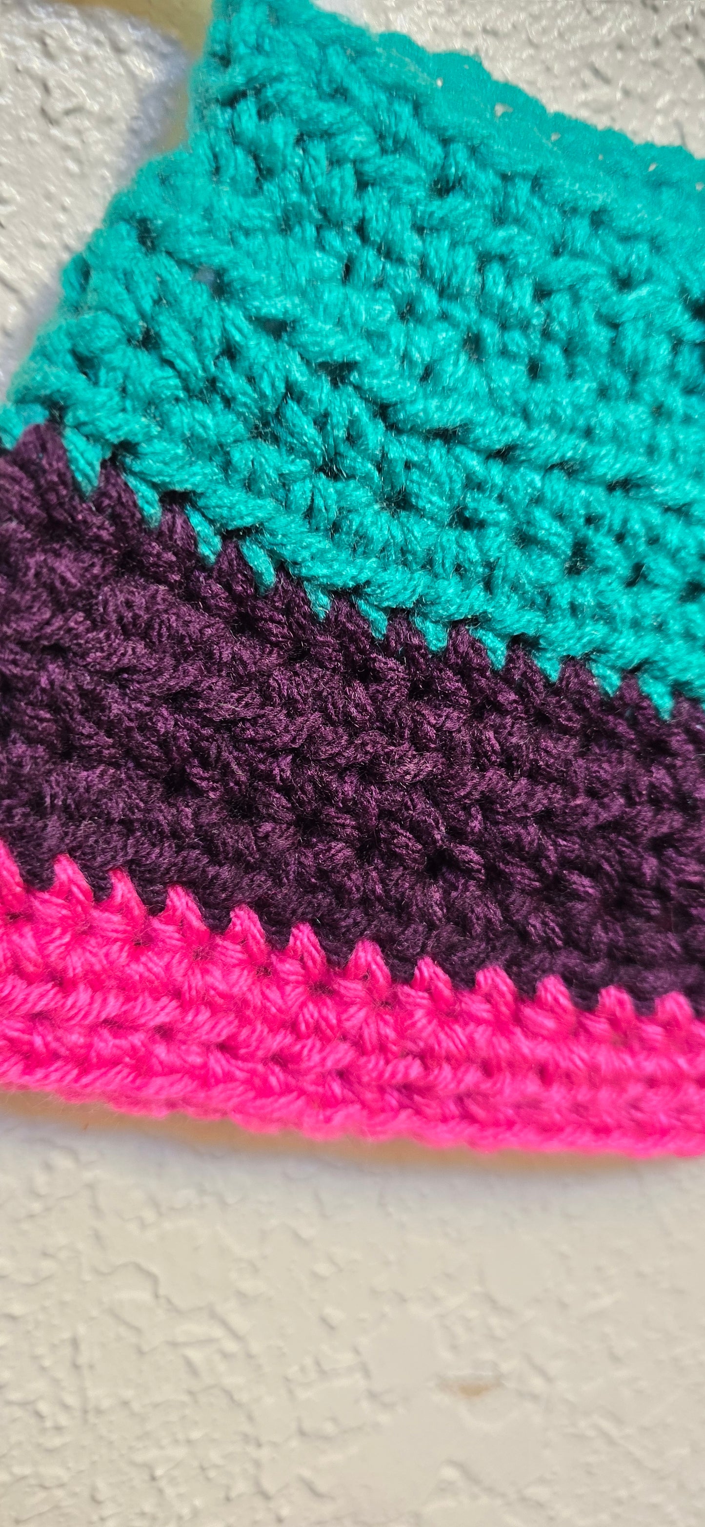 Crocheted Doll Skirt - 18" Handmade Striped Design with Pearl Accent